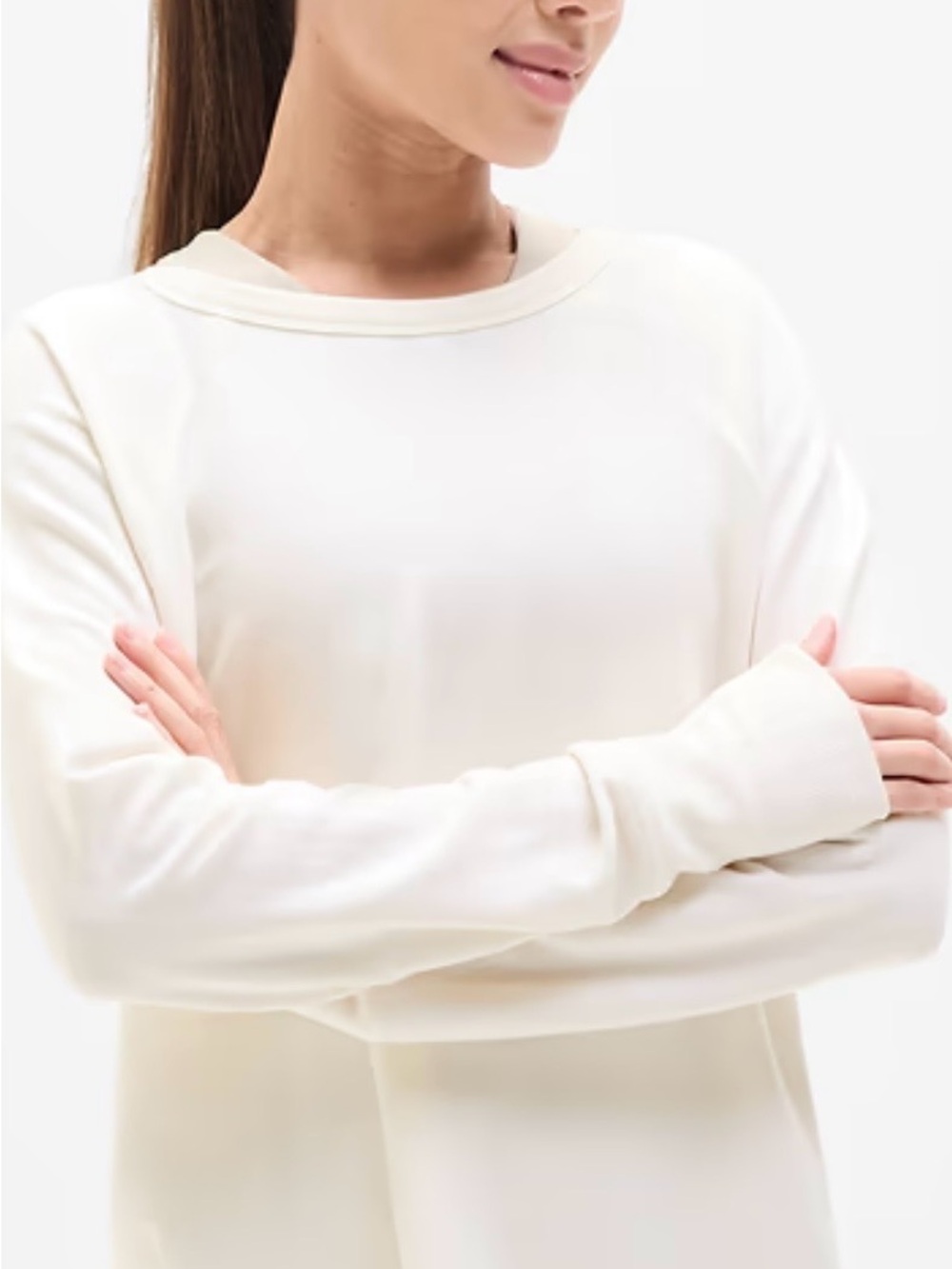 Athleta Coaster Luxe Recover Sweatshirt women’s US XS White (off white)